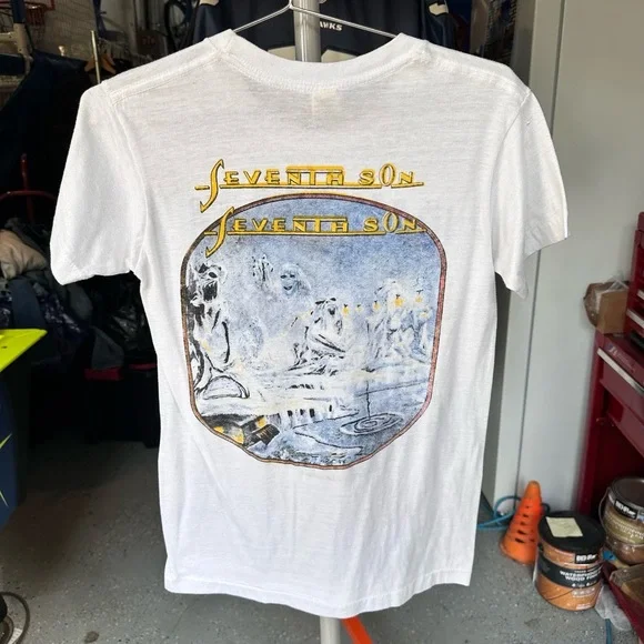 Iron Maiden Band Tee Mens Size Small White Vintage Concert Heavy Metal Grail - Picture 6 of 8